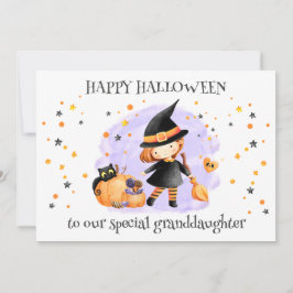 Cute Little Witch Halloween Kaart
