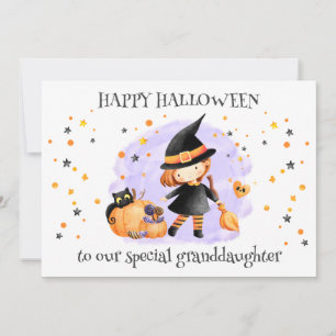 Cute Little Witch Halloween Kaart