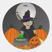 Cute little Witch Halloween Stickers (Voorkant)