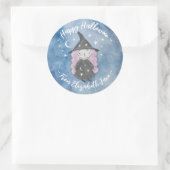 Cute Little Witch Kinder Halloween Feestje Ronde Sticker (Tas)