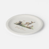 Cute Little Woodland Animals Baby shower Papieren Bordje (Gekanteld)