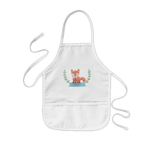 Cute Little Woodland Fox Specialized Kinder Apron Schort (Voorkant)