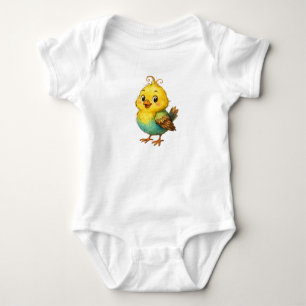 Cute Little Yellow Chick Baby Bodysuit