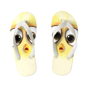 Cute Little Yellow Chicken Surprisprisged Big Eyes Kinder Teenslippers