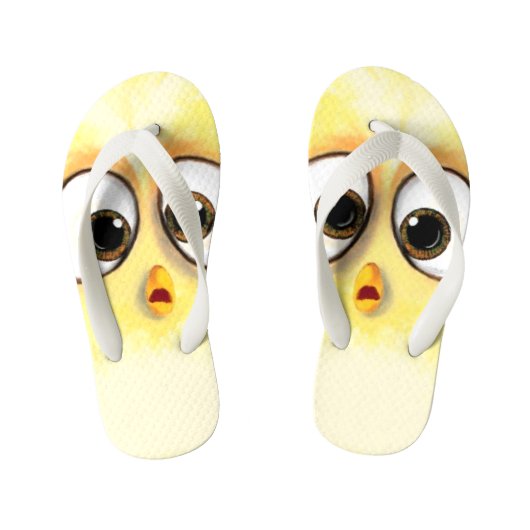 Cute Little Yellow Chicken Surprisprisged Big Eyes Kinder Teenslippers (Voetbed)