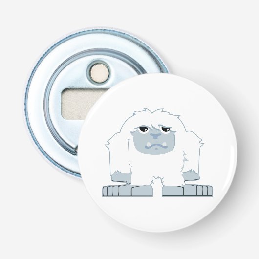 Cute little Yeti Button Flesopener (Voorkant)