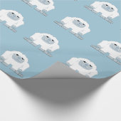 Cute little Yeti Cadeaupapier (Hoek)