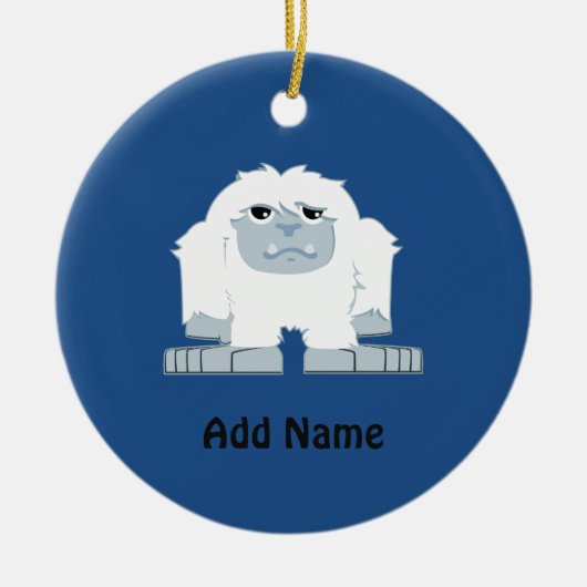 Cute little Yeti Keramisch Ornament (Voorkant)