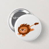 Cute Lively Cartoon Lion Ronde Button 5,7 Cm (Voorkant /achterkant)