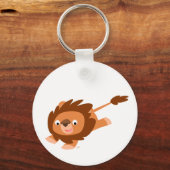 Cute Lively Cartoon Lion Sleutelhanger (Voorkant)