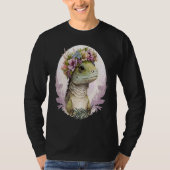 Cute Lizard Flower Crown Lizard T-shirt (Voorkant)