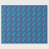 Cute Lizard Gecko Blue Kind Cadeaupapier (Vlak)