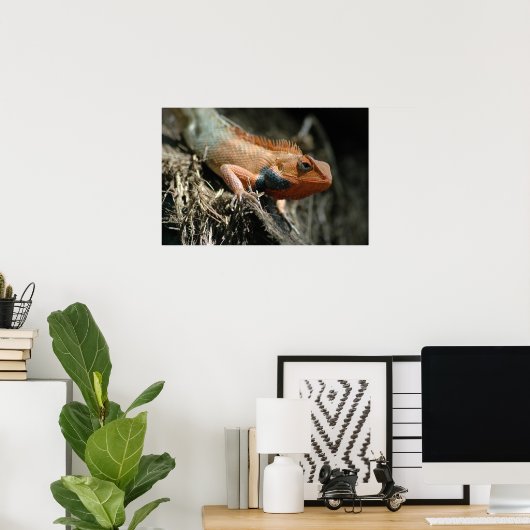 Cute Lizard Poster (Thuiskantoor)
