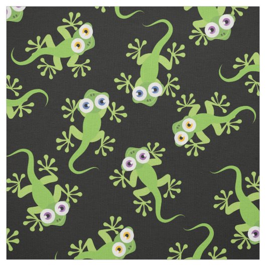 Cute Lizards Kinder Gecko Cartoon Stof (Swatch)