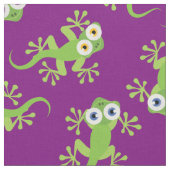 Cute Lizards Kinder Gecko Cartoon Stof (Close Up)
