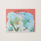 Cute Llama Afbeelding - Llamazing Kinder persoonli Legpuzzel (Horizontaal)