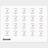 Cute Llama Alpaca Custom Name Ronde Sticker (Vel)