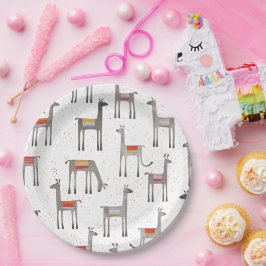 Cute Llama Alpaca Papieren Bordje (Feest)