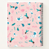 Cute llama alpaca roze blauwgroen illustratiepatro notitieboek (Achterkant)
