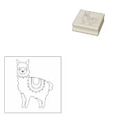 Cute Llama/Alpaca Rubberstempel (Gestempeld)