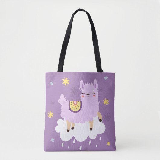 Cute Llama/Alpaca Tote Bag (Voorkant)