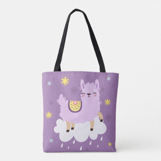 Cute Llama/Alpaca Tote Bag (Achterkant)