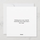 Cute Llama and Poncho Andean Christmas Card Feestdagenkaart (Achterkant)