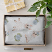 Cute llama animal alpaca bloemen Weefpapier Tissuepapier (Geschenk)