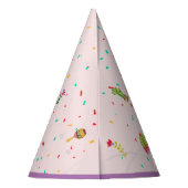 Cute Llama Animal Birthday Party Colorful Mexican Feesthoedjes (Achterkant)