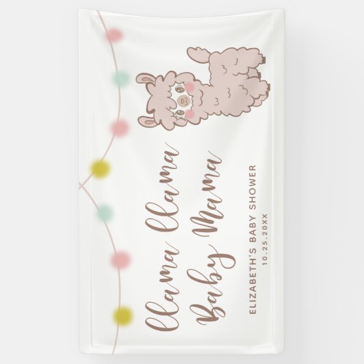 Cute Llama Baby Mama Shower Spandoek (Verticaal)