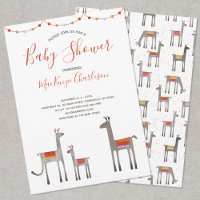 Cute Llama Baby shower Invitation