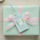 Cute Llama Baby shower Succulents Boy Blue Cadeaulabel