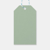 Cute Llama Baby shower Succulents boy green Cadeaulabel (Achterkant)