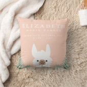 Cute Llama Birth Announcement Stats Nursery Pillow Kussen (Deken)