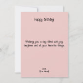 Cute Llama Birthday Card (Achterkant)