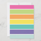 Cute Llama Birthday Rainbow Alpaca Fiesta Party Kaart (Achterkant)