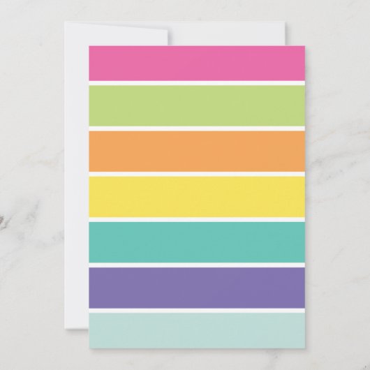 Cute Llama Birthday Rainbow Alpaca Fiesta Party Kaart (Achterkant)