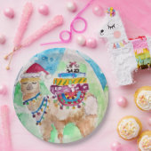 Cute Llama-Bord voor kerstschilderijen Papieren Bordje (Feest)