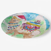 Cute Llama-Bord voor kerstschilderijen Papieren Bordje (Gekanteld)