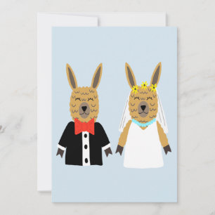 Cute Llama Bride en Groom