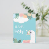 Cute llama briefkaart (Staand voorkant)