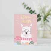 Cute llama briefkaart (Staand voorkant)