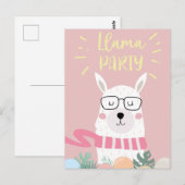 Cute llama briefkaart (Voorkant / Achterkant)