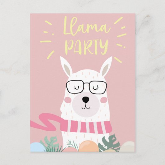 Cute llama briefkaart (Voorkant)