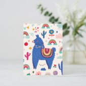 Cute llama briefkaart (Staand voorkant)
