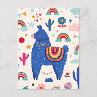 Cute llama briefkaart