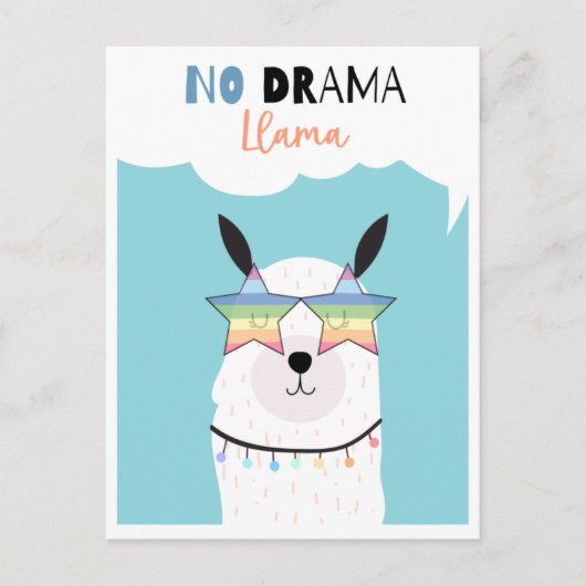 Cute llama briefkaart (Voorkant)
