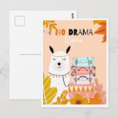 Cute llama briefkaart (Voorkant / Achterkant)
