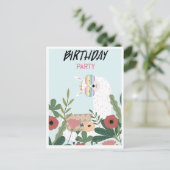 Cute llama briefkaart (Staand voorkant)
