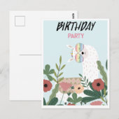 Cute llama briefkaart (Voorkant / Achterkant)